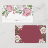 Bourgogne Roze Land Roos Trouwplaats Kaarten Plaatskaartje (Voorkant / Achterkant)