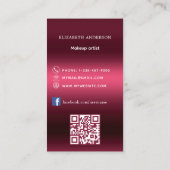 Bourgogne roze logo Qr code Facebook Visitekaartje (Achterkant)