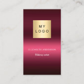 Bourgogne roze logo Qr code Facebook Visitekaartje (Voorkant)