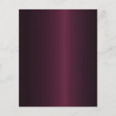 Bourgogne roze perzik bloemenkant bruiloft uitnodi (Achterkant)