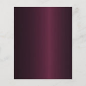 Bourgogne roze roos bloemenkant bruiloft uitnodigi (Achterkant)