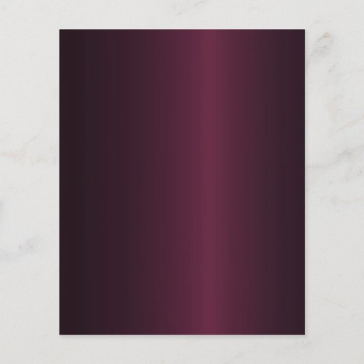 Bourgogne roze roos bloemenkant bruiloft uitnodigi (Achterkant)