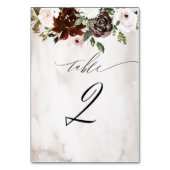 Bourgogne Roze Rose Waterverf Bloemen No 2 Bruilof Kaart (Voorkant)