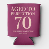 Bourgogne Roze Verjaardag Ouder tot perfectie 70 Blikjeskoeler (Voorkant)