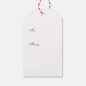 Bourgogne Roze Water Lily Cadeau Labels Cadeaulabel (Achterkant)