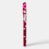 Bourgogne roze witte abstracte bloemen Case-Mate iPhone case (Achterkant / Links)