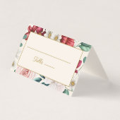 Bourgogne Roze Witte Bloemen Verjaardag Kaart (Voorkant)