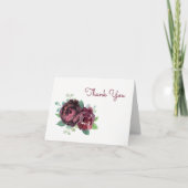 Bourgogne Rozen bedankje Bedankkaart (Voorkant)
