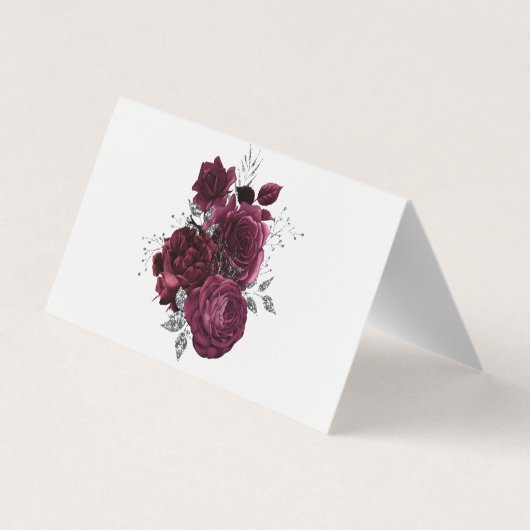 Bourgogne Rozen bedankje Visitekaartje (Achterkant)