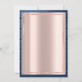 Bourgogne Rozen, Blauw Hout Roos Goud 65e Verjaard Kaart (Achterkant)