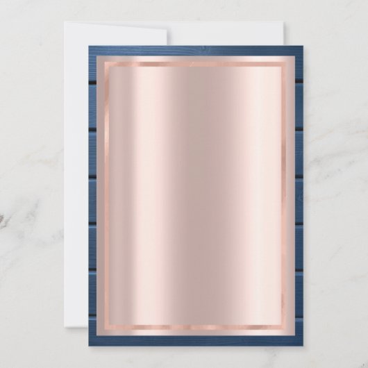 Bourgogne Rozen, Blauw Hout Roos Goud 70e Verjaard Kaart (Achterkant)