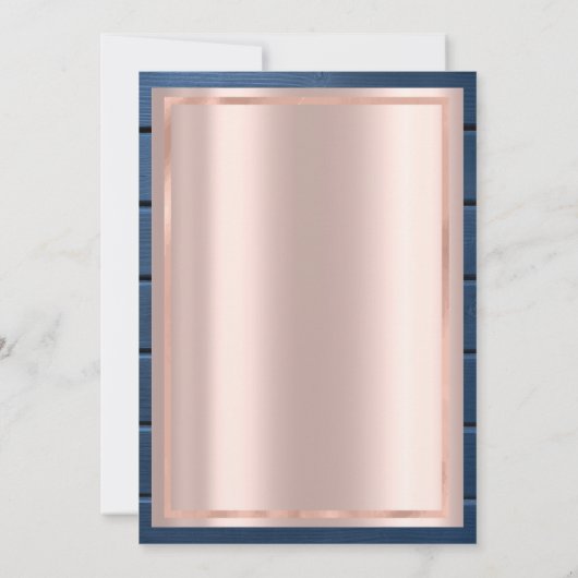 Bourgogne Rozen, Blauw Hout Roos Goud 90e Verjaard Kaart (Achterkant)