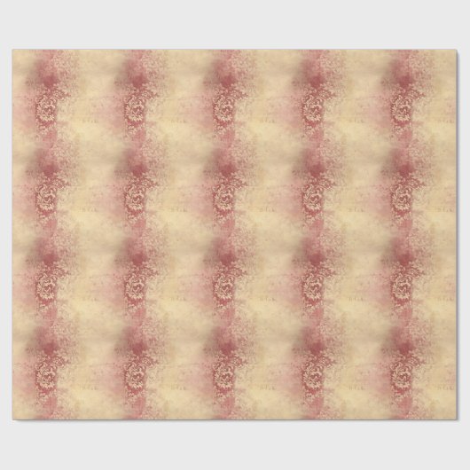  Bourgogne rozen en gouden barokdamast Cadeaupapier (Vlak)