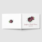 Bourgogne Rozen Foliage Bloemen Vrijgezellenfeest Gastenboek (Volledig)