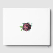 Bourgogne Rozen Foliage Bloemen Vrijgezellenfeest Gastenboek (Achterkant)