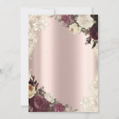 Bourgogne Rozen, Lace Roos Gold Retirement Kaart (Achterkant)