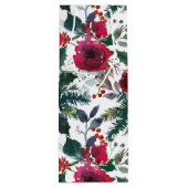 Bourgogne Rozen, Pine, Holly KerstFloral Wijn Cadeautas