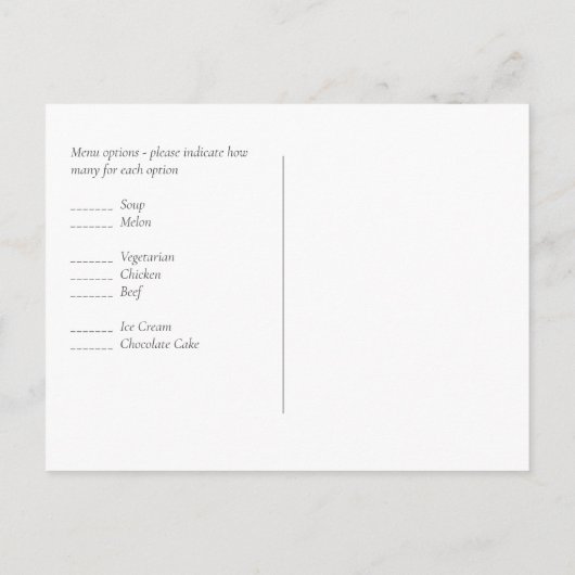 Bourgogne Rozen Sunflower Weddenschap RSVP Briefkaart (Achterkant)