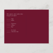 Bourgogne Rozen Sunflower Weddenschap RSVP Briefkaart (Achterkant)