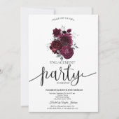 Bourgogne Rozen Verloving Kaart (Voorkant)