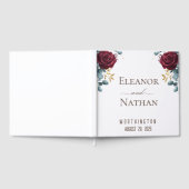 Bourgogne Rozen voorjaar zomer bruiloft Gastenboek (Volledig)