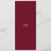 Bourgogne Rozen Waterverf Bloemenmenu's Menu (Achterkant)