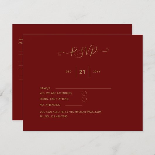 Bourgogne RSVP Budget (Voorkant / Achterkant)