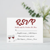 Bourgogne RSVP Champagne wijnglazen bruiloft (Staand voorkant)