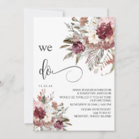 *~* Bourgogne RSVP QR AR15 Floral Roos WEDDING