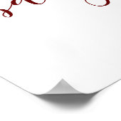 Bourgogne Rustic Pumpkin Baby shower Welkomstbord Poster (Hoek)