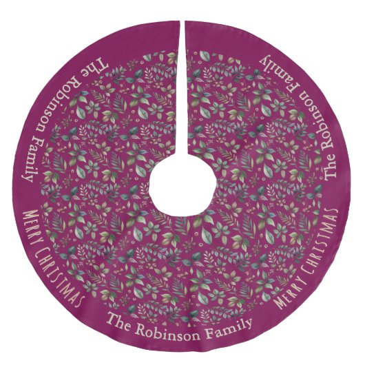 Bourgogne Rustieke Bloemen Boerderij Kerstmis Kerstboom Rok (Voorkant)