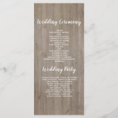 Bourgogne Rustieke Bloemen Trouwprogramma's Programmakaart (Achterkant)