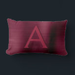 Bourgogne RVS Monogram Naam & Initiaal Kussen<br><div class="desc">Bourgogne Violet Stainless Steel Monogram Naam en Initialen kussen. Dit Cranberry Paarse kussen maakt het perfecte verjaardags- of vrijgezellenfeest cadeau voor iemand die haar kamer in Bourgogne versiert.</div>