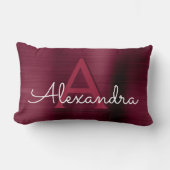 Bourgogne RVS Monogram Naam & Initiaal Kussen (Voorkant)