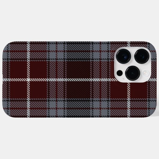 Bourgogne Scholar Plaid Case-Mate iPhone Case (Achterkant (horizontaal))