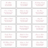 Bourgogne Script 18 Gast Adresetiketten Sticker (Voorkant)