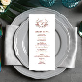 Bourgogne Script Classic Wedding Dinner Menu
