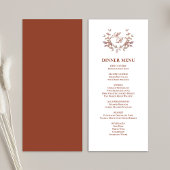Bourgogne Script Classic Wedding Dinner Menu