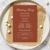 Bourgogne Script Custom Wedding Program