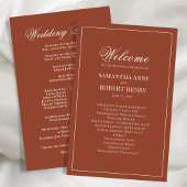 Bourgogne Script Custom Wedding Program