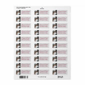 Bourgogne Script Foto Wedding Retouradres Etiket (Full Sheet)