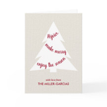 Bourgogne Script Kerstboom Beige Canvas Foto