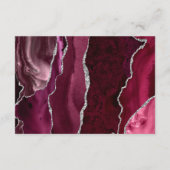 Bourgogne Silver Agate Wedding Details Informatiekaartje (Achterkant)