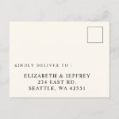 Bourgogne Sinaasappel Bloemen Fall Wedding RSVP Briefkaart (Achterkant)