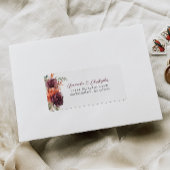 Bourgogne Sinaasappel Bloemen Huwelijk RSVP Adres Etiket