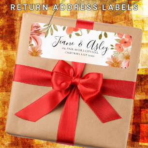 Bourgogne sinaasappel floral beige retouradres lab etiket