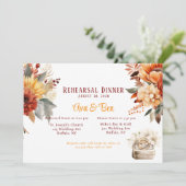 Bourgogne Sinaasappel trouwring repetitie diner Kaart (Staand voorkant)