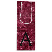Bourgogne Sparkle Monogram - Jouw naam toevoegen Wijn Cadeautas (Voorkant)