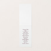 Bourgogne Splendor Floral Classic Wedding Program Kaart (Binnenkant ongevouwen)