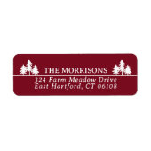 Bourgogne Spruces rustieke naam & retouradres Etiket (Voorkant)